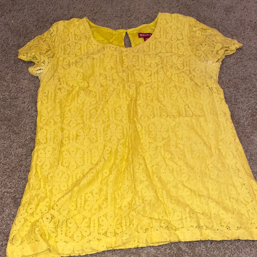 Yellow Bohemian style blouse in size small but fits more like a medium:)